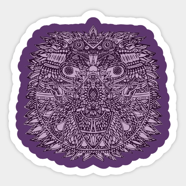 Quetzalcoatl Purple Sticker by FranchuteLoco